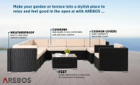 AREBOS Muebles jardín de poliratán Lounge Granada 8 personas combinable negro - details 22