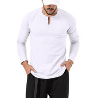 Camiseta de manga larga con cuello redondo de otoño para hombre, jersey holgado, camiseta informal de manga larga para hombre - details 12