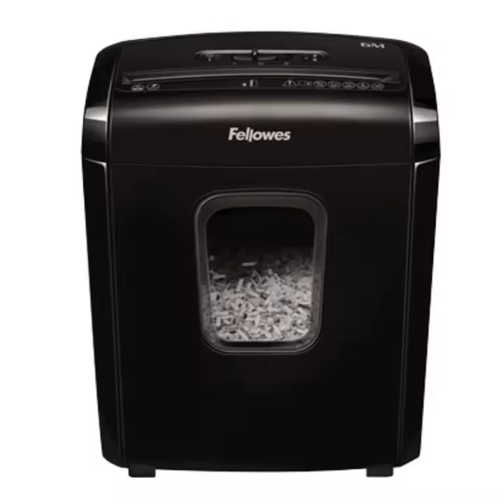Destructora Fellowes 6M/ Minicorte de 4 x 12mm/ Negra - 1