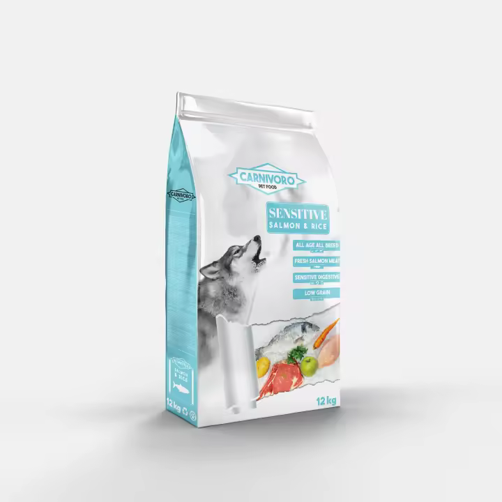 Carnivoro Sensitive Salmon y Arroz Alimento Seco para Perros - Alta Digestibilidad 12 kg - 1
