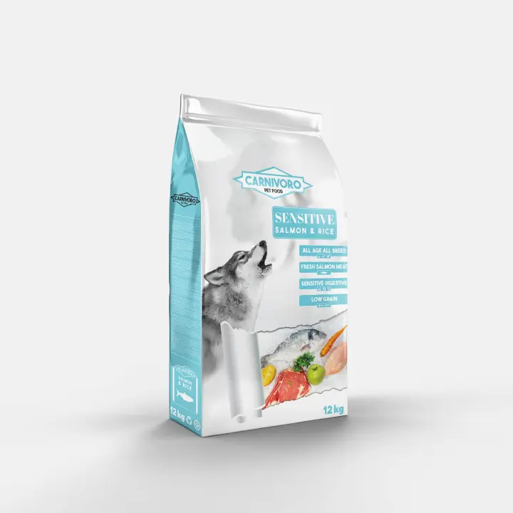 Carnivoro Sensitive Salmon y Arroz Alimento Seco para Perros - Alta Digestibilidad 12 kg - 1