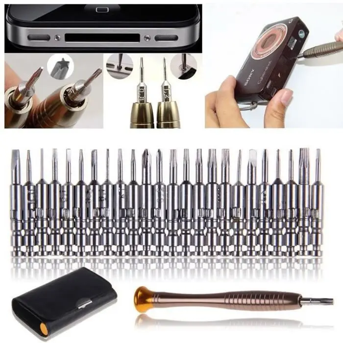 Juego de dethornilladores de precisión 25 en 1 Para iPhone, PC y Reloj. - 1