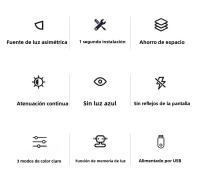 Lámpara De Escritorio LED USB 33cm 50cm Luz Para Pantalla De PC Y Monitor Dimmer 3 Colores Soporte De Mesa Colgante Para Lectura Estudio Trabajo - details 1