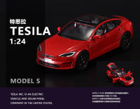Modelo Miniatura Tesla Model S 1:24 En Metal Con Sonido Y Luz Regalo Para Niños Y Novios Juguete De Coche De Simulación Para Coleccionistas - details 1