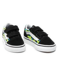 Vans Zapatillas Old Skool Toddler Glow Sharks para niños con cierre velcro - Sneakers Vans para niños y niñas con cierre velcro adherente - details 0