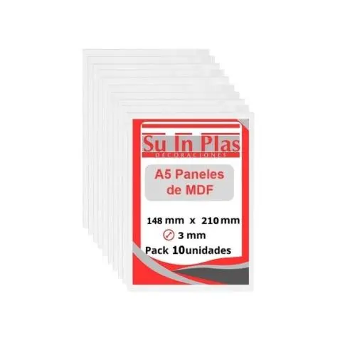 TABLERO MDF BLANCO VARIAS MEDIDAS CORTE LASER SUINPLAS DE SUINPLAS DECORACIONES - 1