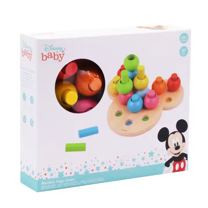 Disney-Tablero de juego con forma de Mickey Mouse, madera, 27 piezas, para Bebé - 1