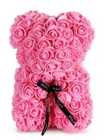 Oso De Rosas Teddy Regalo Para Mamá Novia Cumpleaños Aniversario Valentines Day Mujer Juguete De Muñeco Artificial De Flores Rojas - details 16
