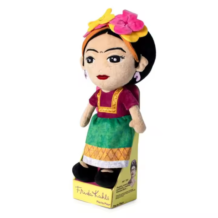 FRIDA KAHLO PELUCHE SOFT MULTICOLORES CON CAJA 32 CM-Frida Kahlo fue una pintora de nacionalidad mexicana que ha sido considerada una de las principales representantes del arte del siglo XX - 1