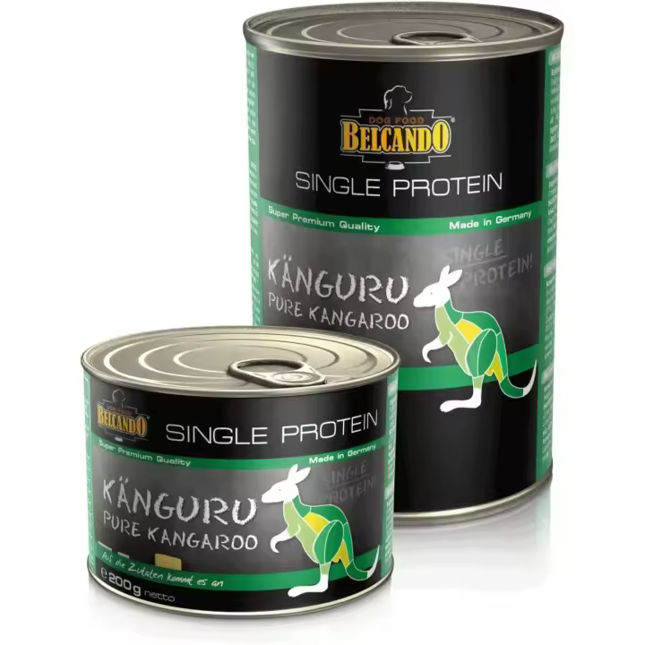 Belcando Single Protein Lata [6x200g Canguro]  Comida húmeda variada para Perros  Monoproteína alimento húmedo - 1