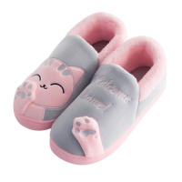 Zapatillas De Invierno Para Mujer Con Dibujos De Gato No Escolapadas Calientes Para El Interior De La Casa Zapatos De Piso - details 9
