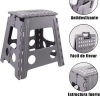 Taburete Plegable La Bolata PVC Compacto 29x22x39cm 150KG BLANCO/NEGRO - details 6