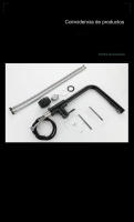 Grifo negro extraíble para fregadero de cocina, mezclador de agua fría y caliente de acero inoxidable, boquilla de pulverización, 2 modos, Flexible - details 2