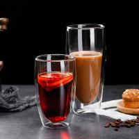 Taza Aislada De Vidrio De Doble Capa Para Café Té Vino Cerveza Leche 150/250/350/450ml Resistente Al Calor Y Frío - details 2