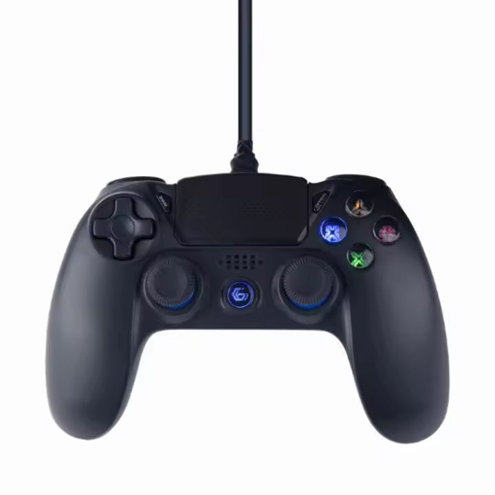 Gembird mando de juego con vibraciã?n con cable para playstation 4 o pc, negro - 1