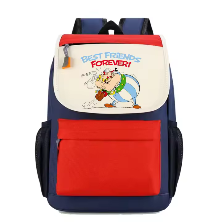 Mochila Asterix y Obelix. Ideafix. Varios colores. Ideal para la escuela. Colegio. Senderismo. Excursiones. Multiples bolsillos - 1