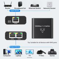 Switch Ethernet Splitter 1000 Mbps Ethernet Splitter LAN Switch 2/3/4 Puertos RJ45 Network Splitter con Cable de alimentación Tipo C, Switch Gigabit para Ordenador, concentrador, Router, TV - details 1