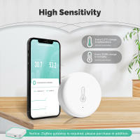 Sensor De Temperatura Y Humedad ZigBee Tuya Para El Hogar Inteligente Compatible Con Alexa Google Smart Life ZigBee2mqtt Monitor De Termostato Interior - details 3