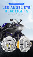 Faros LED Multicolor Para Motocicleta Proyector De Lente Doble Ángel Y Diabla Luz Blanca 6000K 12V Moto Headlamp - details 0