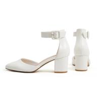 Nuevo dot sexy Tacones Altos sandalias de moda 2025 Zapatos individuales Cabeza puncaguda Tacón Gruesos Zapatos de Mujer Negro - details 3