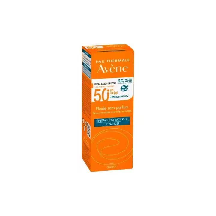 Avene Solar Fluido SPF50+ Sin Perfume para Piel Sensible 50ml - 1