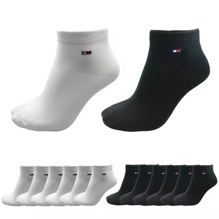 Aicasa Calcetines Cortos de Algodón/bambu Transpirables para Verano Pack 6-12 Pares Hombre/Mujer - 1