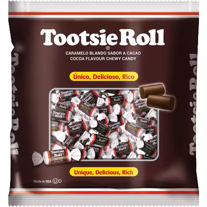 Tootsie Roll, Caramelos blandos masticables. Sabor a cacao. Bolsa de 1kg - 1