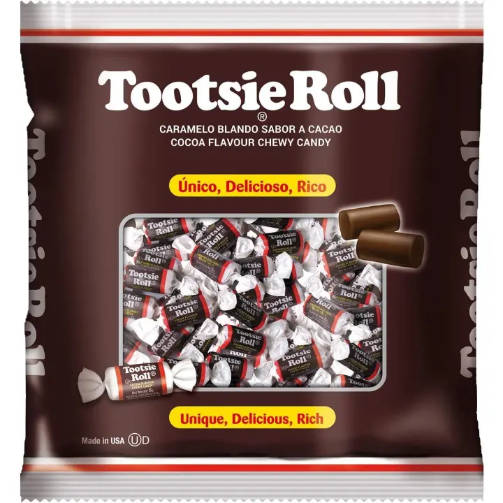 Tootsie Roll, Caramelos blandos masticables. Sabor a cacao. Bolsa de 1kg - 1