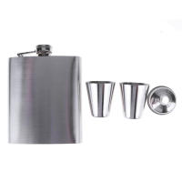 Botella De Alcohol Portátil De 8oz En Acero Inoxidable Flask De Billetera Para Exteriores Caja De Regalo Vino Y Vodka Contenedor De Bebida Herramientas De Bebida - details 11