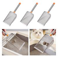 Shovel De Acero Inoxidable Con Mango Largo Para Caja De Arena De Gato Herramienta De Limpieza De Mascotas Tamaño Único - details 0