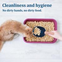 2 cucharas para comida para mascotas, cucharas para comida para perros con mango con clip de sellado, cucharas medidoras para comida para perros, cucharas para comida para gatos - details 3