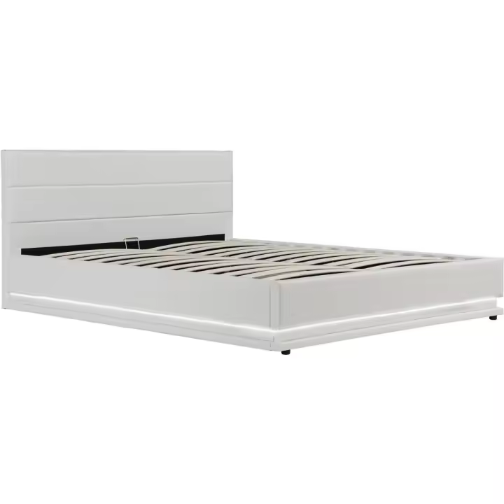 Cama con LED "Anastasia"- 160 x 200 cm - Blanco - 1