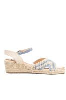 Lyla Wang alpargatas cuñas bajas de esparto mujer diseño crochet con plataforma - details 7