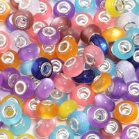 20pcs Huesos De Resina Brillantes Imitación Ojo De Gato Con Agujero Grande Encantos Para DIY Pulseras Collares Joyería Accesorios - details 4