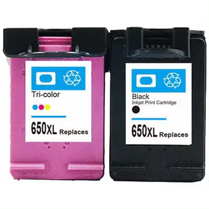 HP 650XL Pack 2 tinteiro Compatible 650XL (CZ101AE CZ102AE) negro y Tricolor - 1
