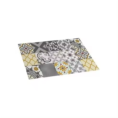 Stor Planet Alfombra de Vinilo Cromática Patch Gris-ambar 45x75cm - Resistente Al Agua - 1