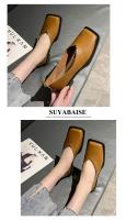 Zapatos De Mujer Mary Jane Retro Cuadrados Plana Minimalista Moda Zapatos Casuales Ligeros Para Primavera Y Otoño - details 7