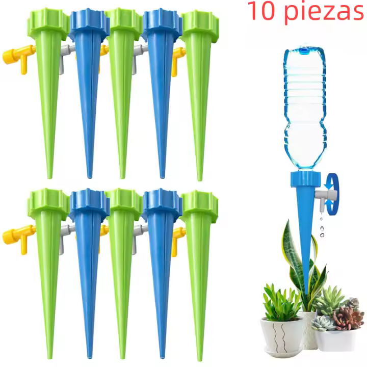 Sistema De Riego Por Drip Automático Con Espiga Self Watering Para Plantas De Flor Jardín Invernadero Dispositivo De Rociador Automático Ajustable - 1