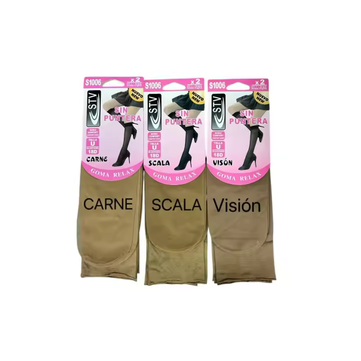 HOGARISIMO 48 PCS.（24 pares） de Medias calcetines rodilleras 18 DEN con goma relax no prieta la pierna - 1