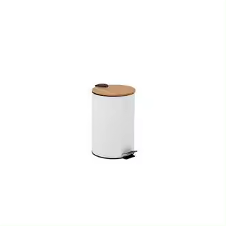 Papelera Cocina Metal Blanco 12Lt, El mejor complemento para tu hogar, Fijalo - 1