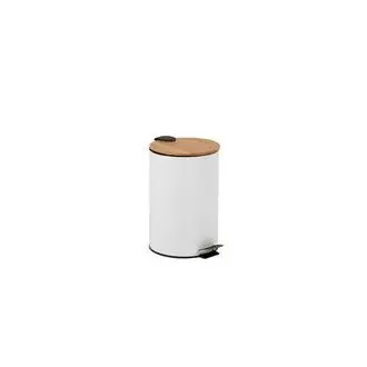 Papelera Cocina Metal Blanco 12Lt, El mejor complemento para tu hogar, Fijalo - 1