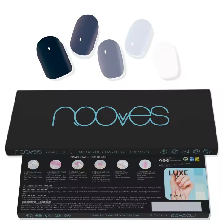 NOOVES NAILS Láminas de Uñas de Gel Precurado Premium - Fifty Values - Art Design  Tiras De Uñas De Gel Semicurado Pegatinas Uñas Semipermanente en Gel Gel Nail stickers Uñas de gel Pegatinas - 1