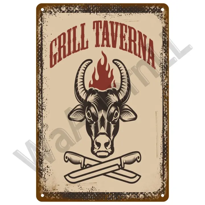 Cartel De Barbacoa Vintage En Lata Decoración Retro Para Jardín Y Fiestas Al Aire Libre Reglas De La Zona De Barbecue Accesorios De Decoración De Metal - 1