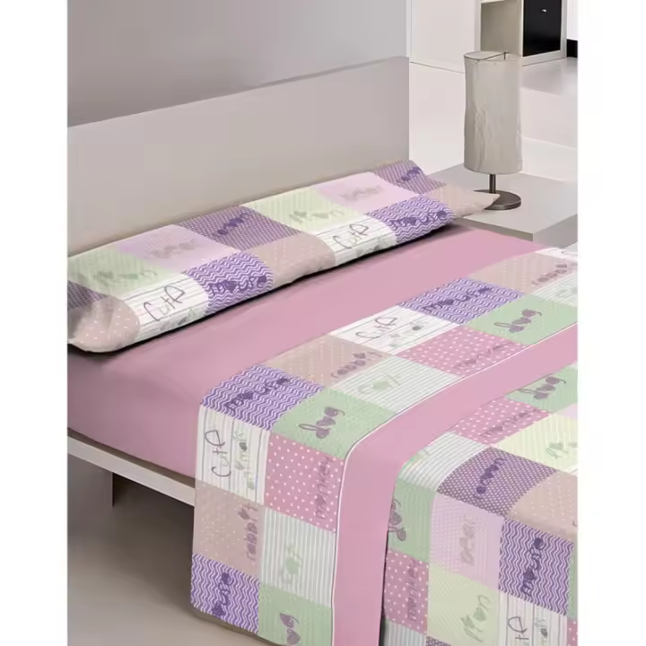 Hosteline - Juego de funda nórdica Hosteline CUTE Rosa Cama de 105 2 Piezas - 1