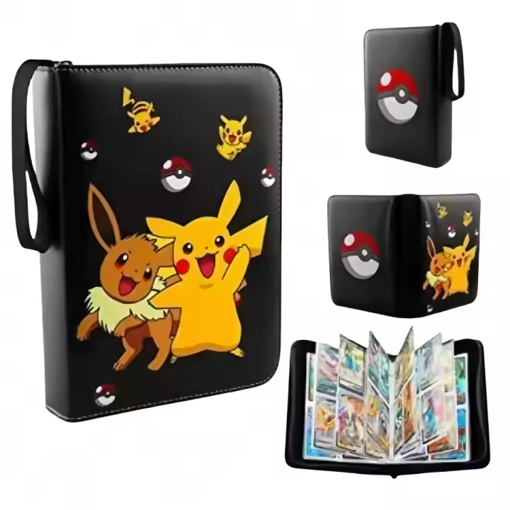 Estuche coleccionable Pikachu para cartas Pokémon/Yu-Gi-Oh! - Álbum oficial con 4 bolsillos - 1