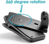 Madrid Gadget Store - Pinza Giratoria 360º Rotatorio Mochila Clip Grip Arm de Montaje Compatible con GoPro Go Pro Hero13 Hero 13 12 11 10 9 8 7 6 5 4 3+ Session, 3+, 3, 2, 1, Hero (2018), Fusion Xiaomi YI, SJCAM, AKASO, Campark, Apeman, Insta360 X3 - details 5