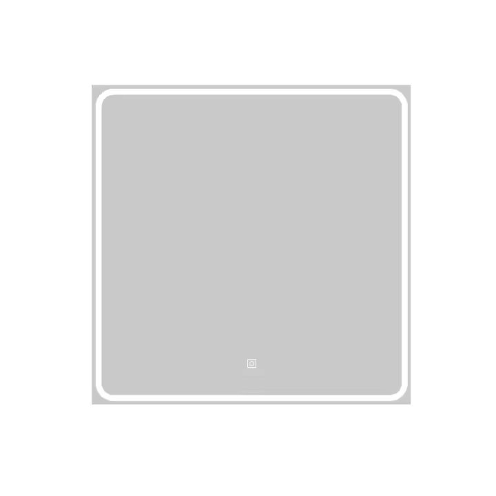 Aica LED Espejo de baño 80×80cm,Luminosidad regulable,Antivaho,Luz blanca 6000k - 1