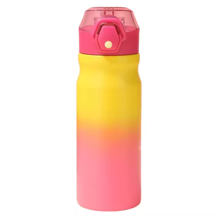 Botella de Agua Deportiva de 550ml Sin BPA Boquilla para Deportes Con Texto Motivacional Botella de Agua Prueba de fugas, Botella Deportiva Tritan de Plástico Sin BPA, Botella Motivacional para Hogar y Exterior termo (LD550) - 1