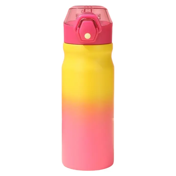 Botella de Agua Deportiva de 550ml Sin BPA Boquilla para Deportes Con Texto Motivacional Botella de Agua Prueba de fugas, Botella Deportiva Tritan de Plástico Sin BPA, Botella Motivacional para Hogar y Exterior termo (LD550) - 1