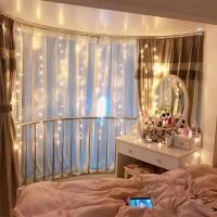 Luces De Cortina LED Con USB Y Control Remoto De 8 Modos Para Bodas Casas Fiestas Pared Ventanas Jardín Navidad Decoraciones - details 28